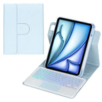 360度回転バックライト付きBluetoothキーボードレザータブレットケース、タッチパッド付き、iPad Pro 11 2025 / 2024対応、iPad 2025 / 2022対応、iPad Air 11 2025 / iPad Pro 11 2022対応、iPad 10.2 2021 / 2019 / iPad Air 3対応