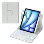 360度回転バックライト付きBluetoothキーボードレザータブレットケース、タッチパッド付き、iPad Pro 11 2025 / 2024対応、iPad 2025 / 2022対応、iPad Air 11 2025 / iPad Pro 11 2022対応、iPad 10.2 2021 / 2019 / iPad Air 3対応