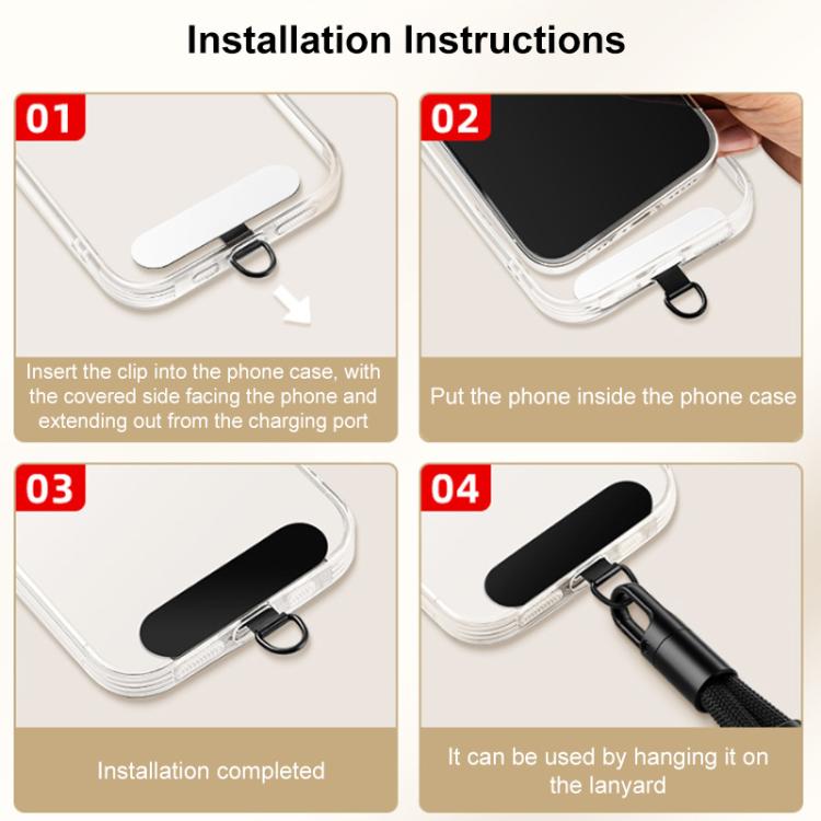 XDcase 取り外し可能3-in-1 クロスボディ / ネック / リストストラップ 紛失防止携帯ストラップ タブ付き