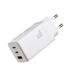 JOYROOM JR-TG10 65W GaN デュアルType-C、USB 3ポート充電器 Type-C to Type-Cケーブル付き EUプラグ、UKプラグ