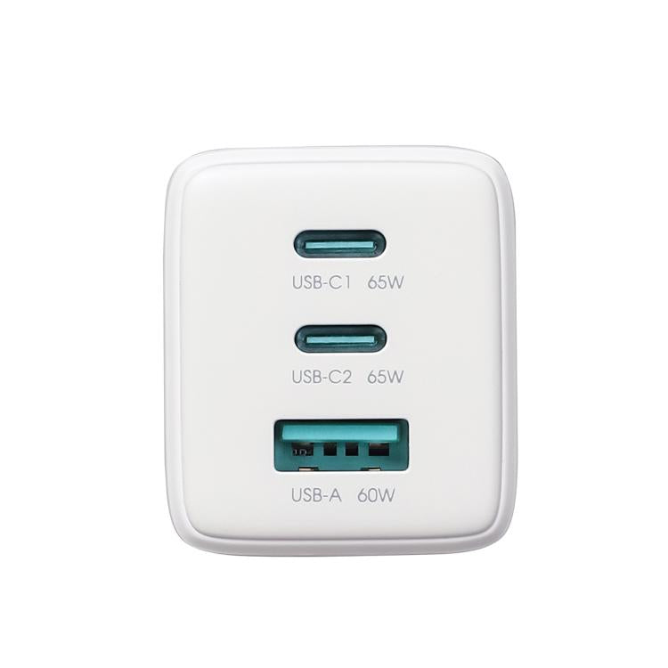 JOYROOM JR-TG10 65W GaN デュアルType-C、USB 3ポート充電器 Type-C to Type-Cケーブル付き EUプラグ、UKプラグ