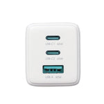 JOYROOM JR-TG10 65W GaN デュアルType-C、USB 3ポート充電器 Type-Cから8ピンケーブル付き、UKプラグ