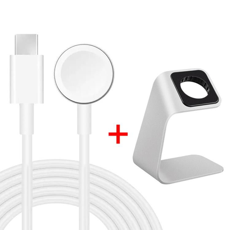 xDfind Apple Watchスマートウォッチ用アルミ合金充電ホルダー＆Type-C充電器セット、アルミ合金＋Type-C