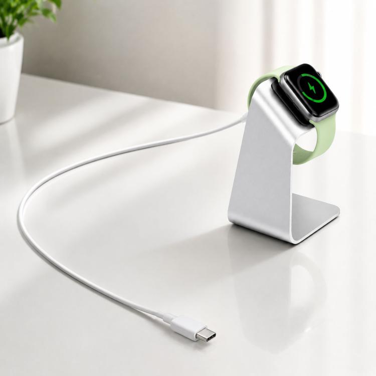 xDfind Apple Watchスマートウォッチ用アルミ合金充電ホルダー＆Type-C充電器セット、アルミ合金＋Type-C