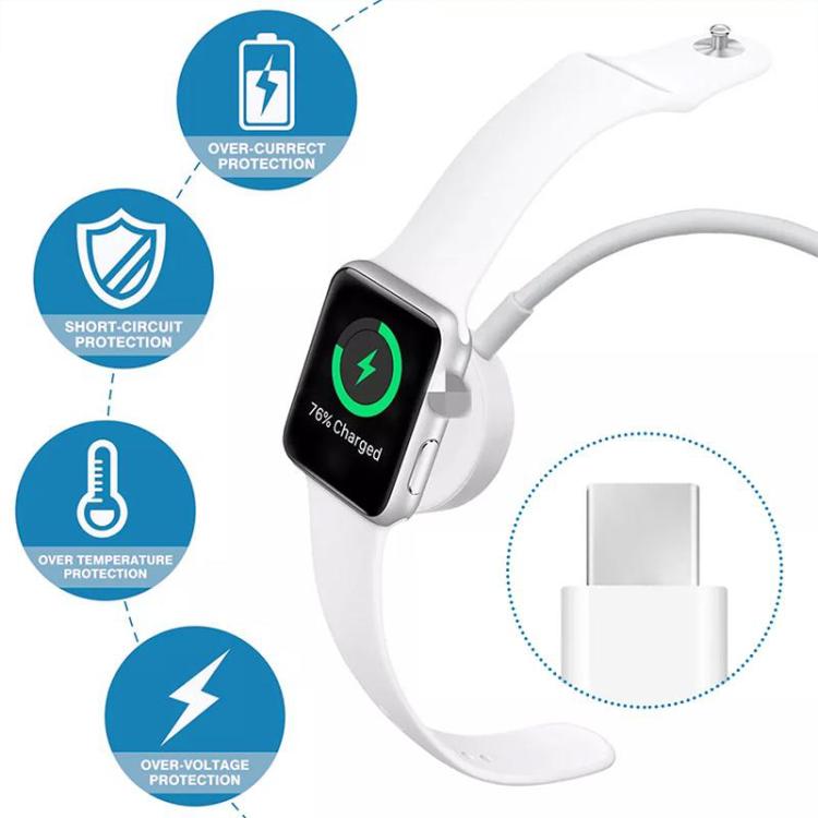 xDfind Apple Watchスマートウォッチ用アルミ合金充電ホルダー＆Type-C充電器セット、アルミ合金＋Type-C