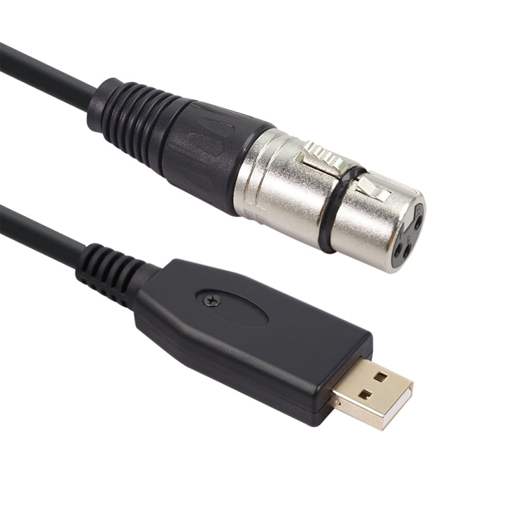 US18 USB to XLR メス マイク録音ケーブル、2m、3m