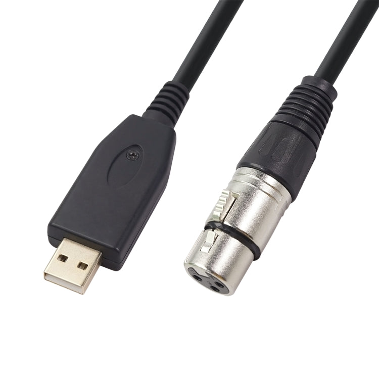 US18 USB to XLR メス マイク録音ケーブル、2m、3m