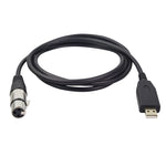 US18 USB to XLR メス マイク録音ケーブル、2m、3m