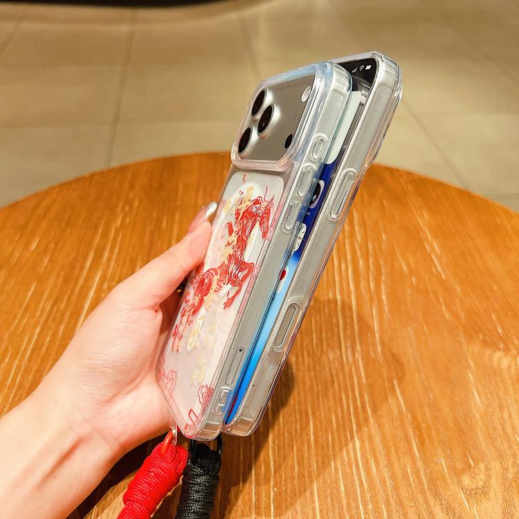 馬年アクリル磁気フルカバリースマホケースストラップ付き、iPhone 13用、iPhone 12用、iPhone 12 Pro Max用、iPhone 12 Pro用