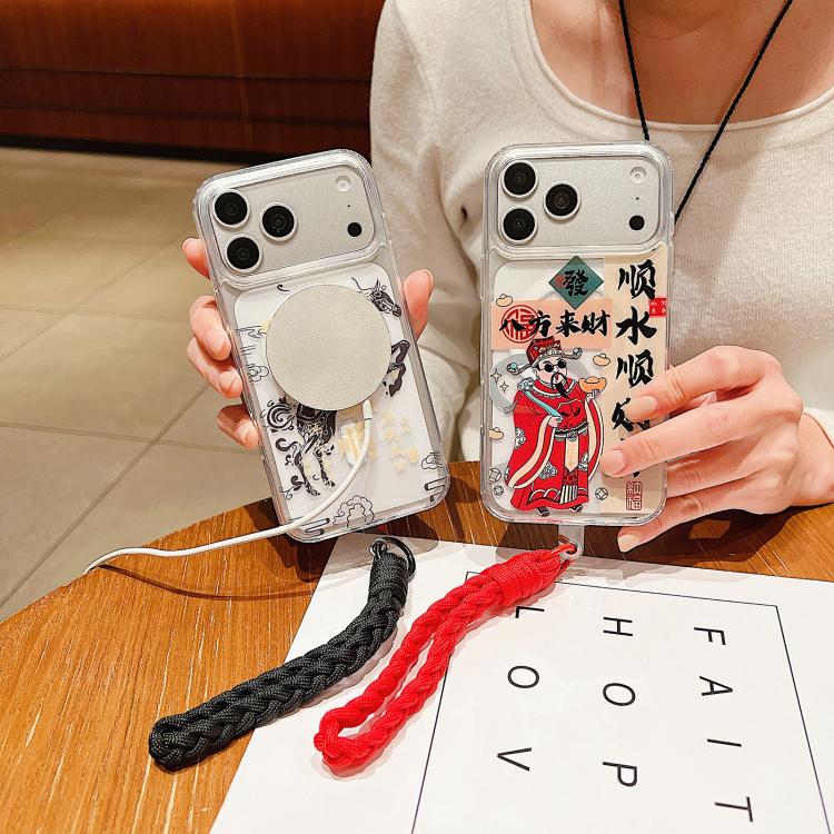 馬年アクリル磁気フルカバリースマホケースストラップ付き、iPhone 13用、iPhone 12用、iPhone 12 Pro Max用、iPhone 12 Pro用