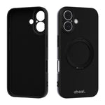 ABEEL 肌に優しい感触 磁気液体シリコン スマホケース ホルダー付き、iPhone 17 Pro Max用、iPhone 17 Pro用、iPhone 17用、iPhone 16 Pro Max用、iPhone 16 Pro用、iPhone 16用