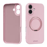 ABEEL 肌に優しい感触 磁気液体シリコン スマホケース ホルダー付き、iPhone 17 Pro Max用、iPhone 17 Pro用、iPhone 17用、iPhone 16 Pro Max用、iPhone 16 Pro用、iPhone 16用