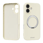 ABEEL 肌に優しい感触 磁気液体シリコン スマホケース ホルダー付き、iPhone 17 Pro Max用、iPhone 17 Pro用、iPhone 17用、iPhone 16 Pro Max用、iPhone 16 Pro用、iPhone 16用