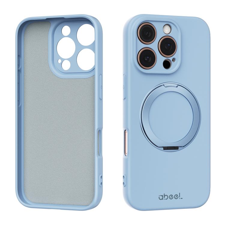 ABEEL 肌に優しい感触 磁気液体シリコン スマホケース ホルダー付き、iPhone 17 Pro Max用、iPhone 17 Pro用、iPhone 17用、iPhone 16 Pro Max用、iPhone 16 Pro用、iPhone 16用
