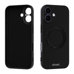 ABEEL 肌に優しい感触 磁気液体シリコン スマホケース ホルダー付き、iPhone 17 Pro Max用、iPhone 17 Pro用、iPhone 17用、iPhone 16 Pro Max用、iPhone 16 Pro用、iPhone 16用