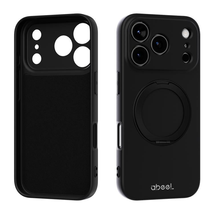 ABEEL 肌に優しい感触 磁気液体シリコン スマホケース ホルダー付き、iPhone 17 Pro Max用、iPhone 17 Pro用、iPhone 17用、iPhone 16 Pro Max用、iPhone 16 Pro用、iPhone 16用