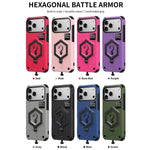 六角形アーマー磁気ホルダー付き計量スケールスマホケース、iPhone 17 Pro Max用、iPhone 17 Pro用、iPhone 17用、iPhone Air用、iPhone 16 Pro Max用、iPhone 16 Pro用