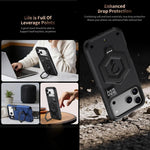 六角形アーマー磁気ホルダー付き計量スケールスマホケース、iPhone 17 Pro Max用、iPhone 17 Pro用、iPhone 17用、iPhone Air用、iPhone 16 Pro Max用、iPhone 16 Pro用