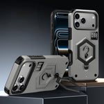 六角形アーマー磁気ホルダー付き計量スケールスマホケース、iPhone 17 Pro Max用、iPhone 17 Pro用、iPhone 17用、iPhone Air用、iPhone 16 Pro Max用、iPhone 16 Pro用