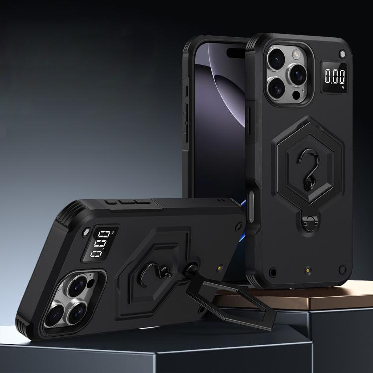 六角形アーマー磁気ホルダー付き計量スケールスマホケース、iPhone 17 Pro Max用、iPhone 17 Pro用、iPhone 17用、iPhone Air用、iPhone 16 Pro Max用、iPhone 16 Pro用