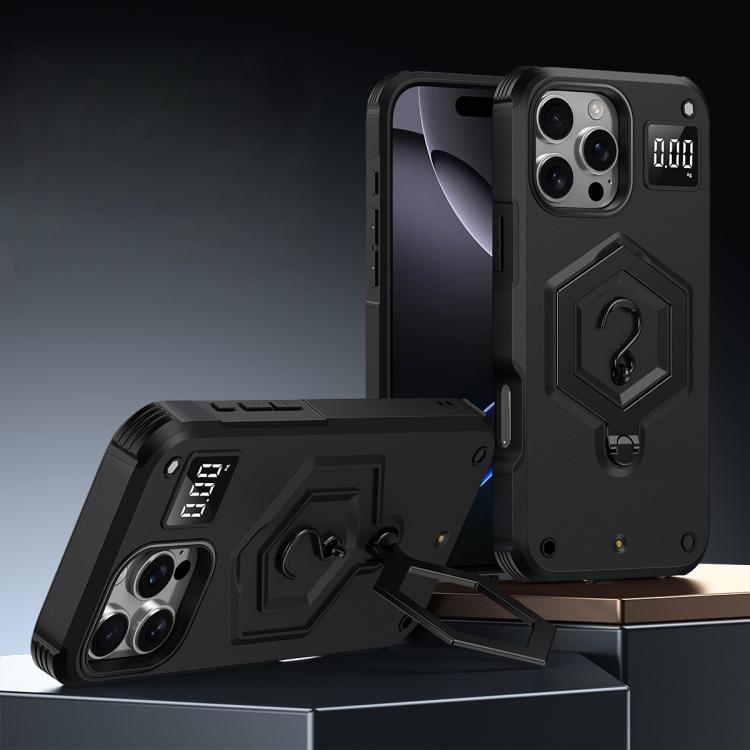 六角形アーマー磁気ホルダー付き計量スケールスマホケース、iPhone 17 Pro Max用、iPhone 17 Pro用、iPhone 17用、iPhone Air用、iPhone 16 Pro Max用、iPhone 16 Pro用
