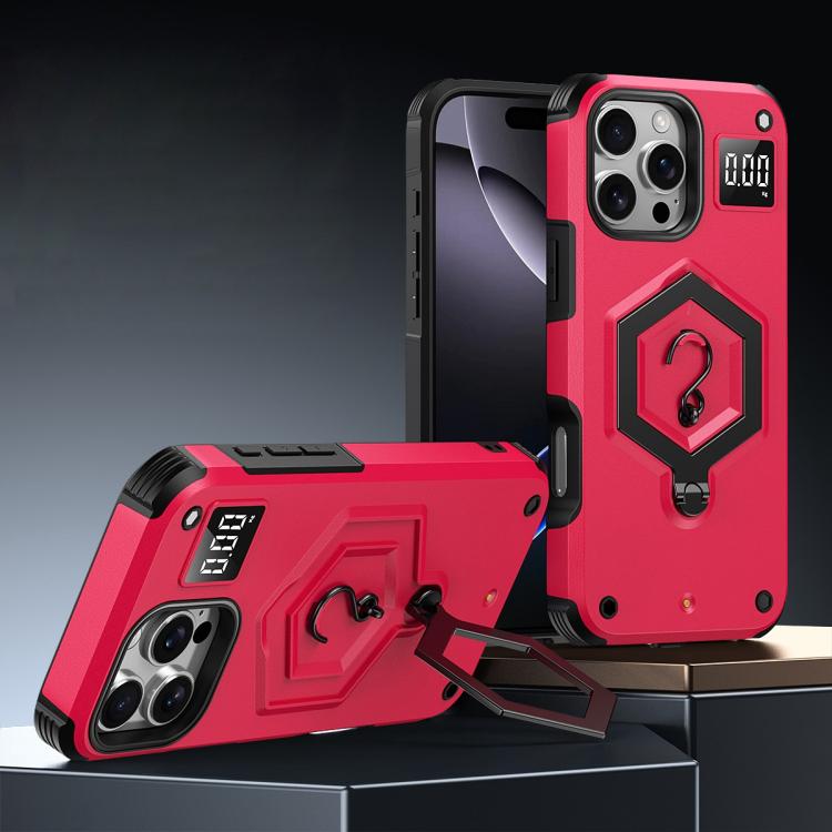 六角形アーマー磁気ホルダー付き計量スケールスマホケース、iPhone 17 Pro Max用、iPhone 17 Pro用、iPhone 17用、iPhone Air用、iPhone 16 Pro Max用、iPhone 16 Pro用