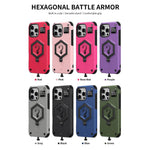 ヘキサゴンアーマー磁気ホルダー付き計量スケールスマホケース、iPhone 16用、iPhone 15 Pro Max用、iPhone 15 Pro用、iPhone 15 Plus用、iPhone 15用、iPhone 14 Plus用