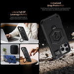 ヘキサゴンアーマー磁気ホルダー付き計量スケールスマホケース、iPhone 16用、iPhone 15 Pro Max用、iPhone 15 Pro用、iPhone 15 Plus用、iPhone 15用、iPhone 14 Plus用