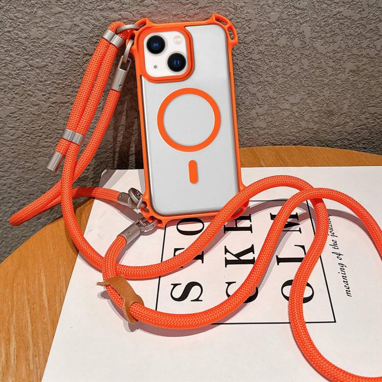 ドローン風四隅耐衝撃磁気アクリルスマホケース（長短ストラップ付き）、iPhone 14用、iPhone 14 Pro用、iPhone 14 Pro Max用、iPhone 13 Pro Max用、iPhone 13 Pro用、iPhone 13用、iPhone 12用、iPhone 12 Pro Max用
