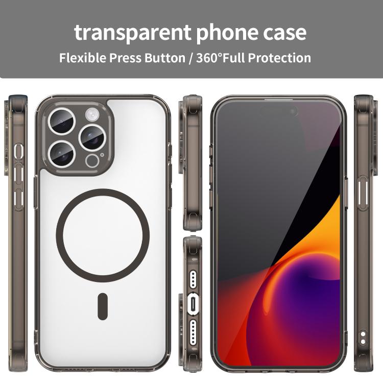 PCハイブリッドTPUエアバッグ衝撃吸収MagSafeスマホケース、iPhone 15用