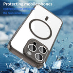 PCハイブリッドTPUエアバッグ衝撃吸収MagSafeスマホケース、iPhone 15用