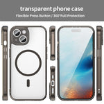 PCハイブリッドTPUエアバッグ衝撃吸収MagSafeスマホケース、iPhone 15用