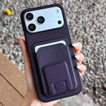 スクエア折りたたみカードバッグホルダースマホケース、iPhone 17 Pro Max用、iPhone 17 Pro用、iPhone 17用、iPhone Air用、iPhone 16 Pro Max用、iPhone 16 Pro用