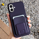 スクエア折りたたみカードバッグホルダースマホケース、iPhone 16 Plus用、iPhone 16用、iPhone 15 Pro Max用、iPhone 15 Pro用、iPhone 15 Plus用、iPhone 15用