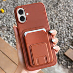 スクエア折りたたみカードバッグホルダースマホケース、iPhone 16 Plus用、iPhone 16用、iPhone 15 Pro Max用、iPhone 15 Pro用、iPhone 15 Plus用、iPhone 15用