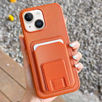 Square Folding Card Bag Holder Phone Case, For iPhone 14 Plus, For iPhone 14, For iPhone 14 Pro, For iPhone 14 Pro Max, For iPhone 13 Pro Max, For iPhone 13 Pro