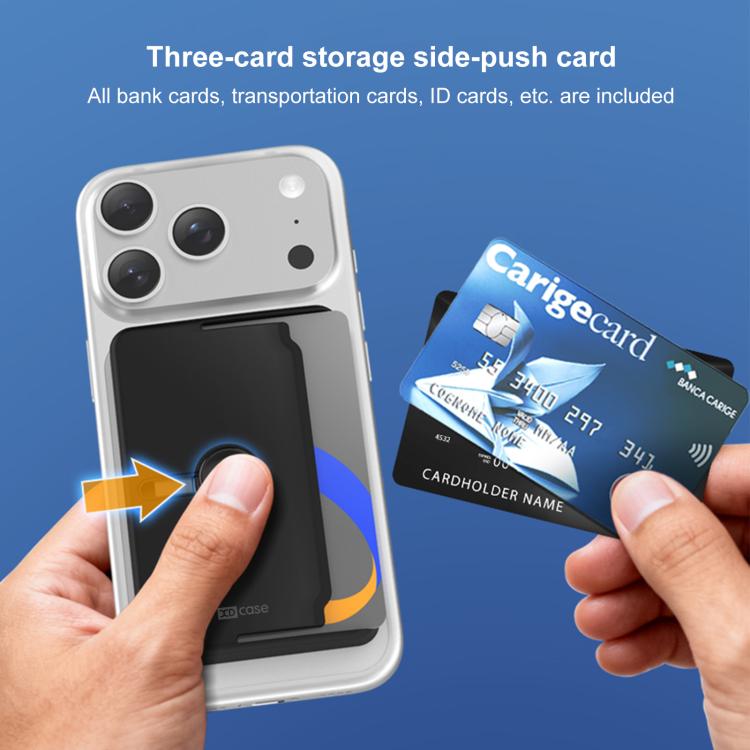 XDcase サイドプッシュ磁気3カードホルダー iPhone / Galaxyなど対応
