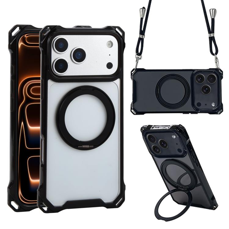 XDcaseピボットスタンド四隅穴磁気スマホケース、ストラップなし、iPhone 17 Pro Max用、iPhone 17 Pro用