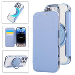 超薄型回転ホルダー 磁気メッキ ヴィーガンレザー スマホケース、iPhone 16 Pro用、iPhone 16 Plus用、iPhone 16用、iPhone 15 Pro Max用、iPhone 15 Pro用、iPhone 15 Plus / 14 Plus用