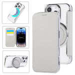 超薄型回転ホルダー 磁気メッキ ヴィーガンレザー スマホケース、iPhone 16 Pro用、iPhone 16 Plus用、iPhone 16用、iPhone 15 Pro Max用、iPhone 15 Pro用、iPhone 15 Plus / 14 Plus用