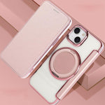 超薄型回転ホルダーマグネットメッキヴィーガンレザー携帯ケース、iPhone 15用、iPhone 14 / 13用、iPhone 14 Pro用、iPhone 14 Pro Max用、iPhone 13 Pro Max用、iPhone 13 Pro用