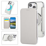 超薄型回転ホルダーマグネットメッキヴィーガンレザー携帯ケース、iPhone 15用、iPhone 14 / 13用、iPhone 14 Pro用、iPhone 14 Pro Max用、iPhone 13 Pro Max用、iPhone 13 Pro用