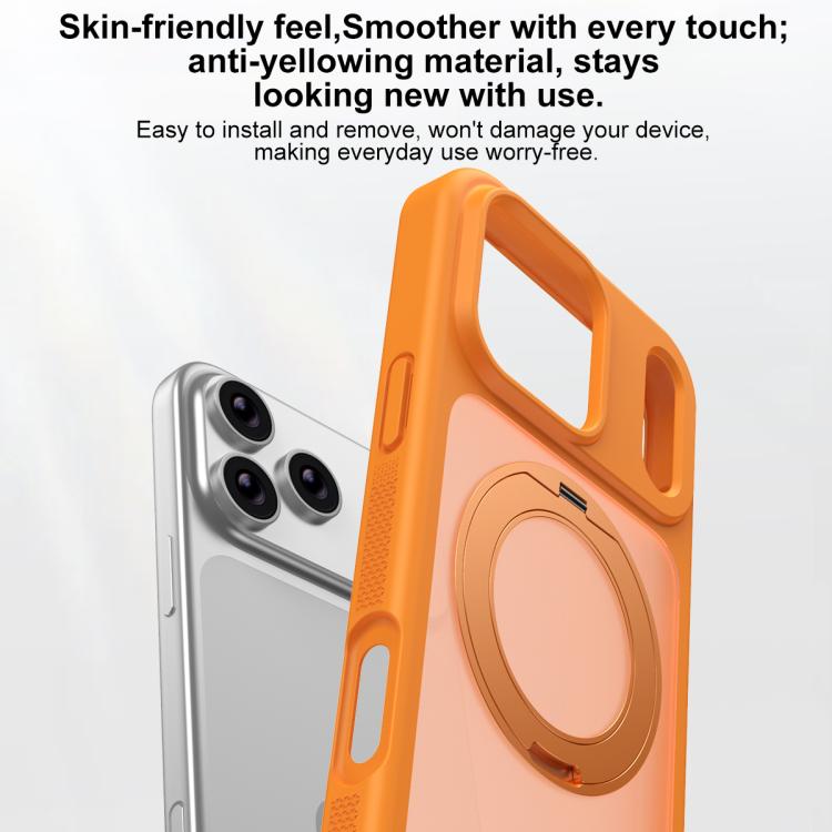 肌に優しい防汚回転ホルダー 磁気アーマー スマホケース、iPhone 17 Pro Max用、iPhone 17 Pro用