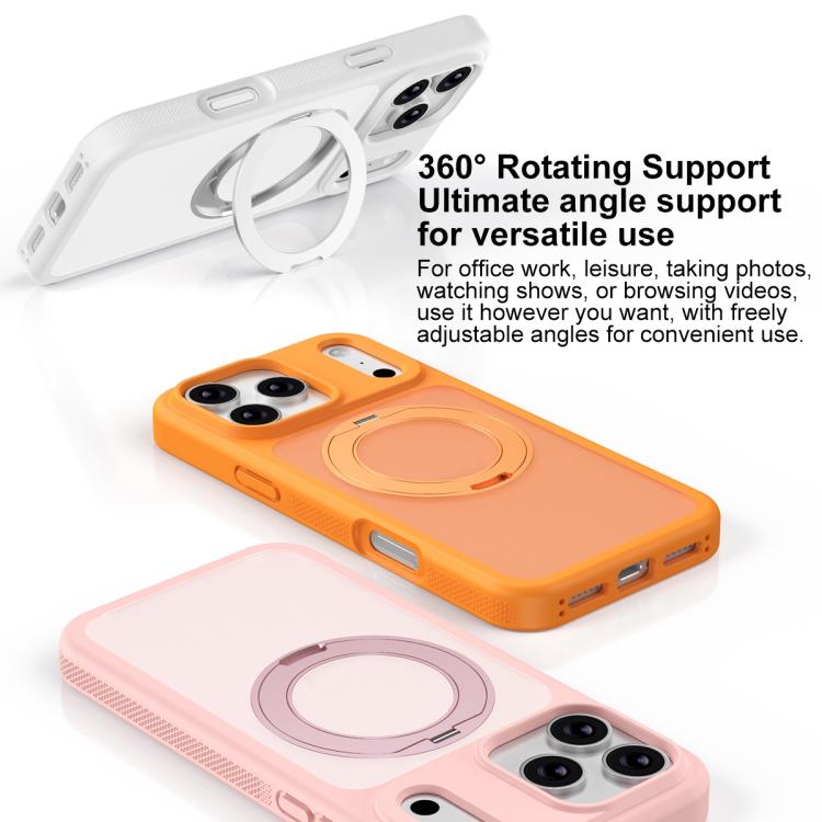 肌に優しい防汚回転ホルダー 磁気アーマー スマホケース、iPhone 17 Pro Max用、iPhone 17 Pro用