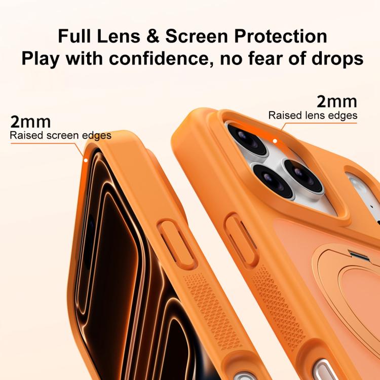 肌に優しい防汚回転ホルダー 磁気アーマー スマホケース、iPhone 17 Pro Max用、iPhone 17 Pro用