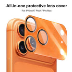 XDcase 2枚セット 一体型半透明フロストアクリルカメラレンズプロテクター、iPhone 17 Pro Max用、iPhone 17 Pro用