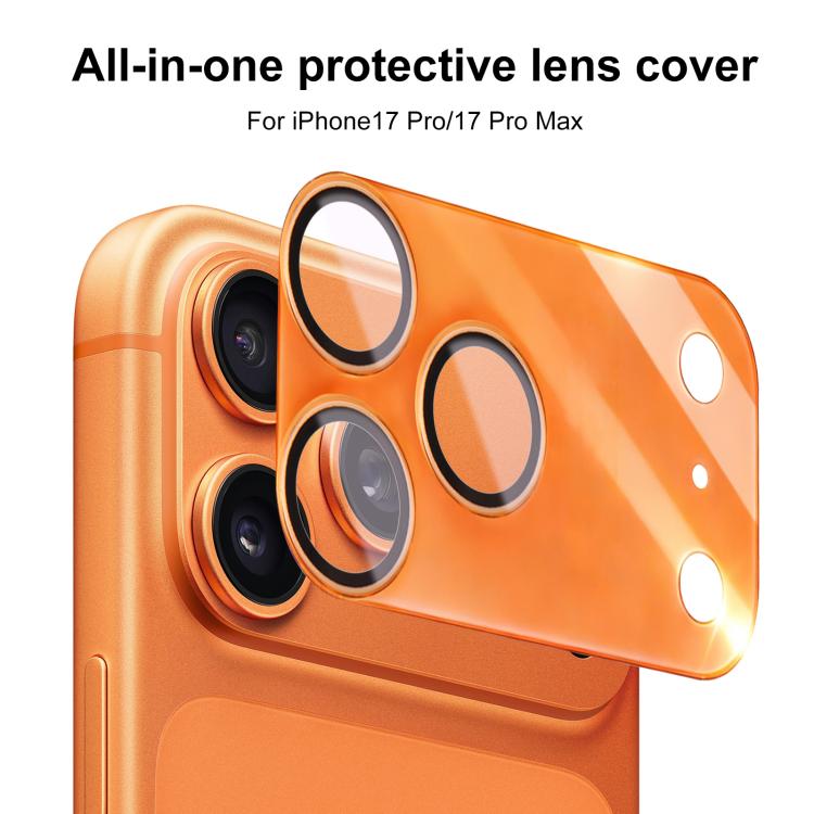 XDcase 2枚セット 一体型半透明フロストアクリルカメラレンズプロテクター、iPhone 17 Pro Max用、iPhone 17 Pro用