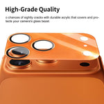 XDcase 2枚セット 一体型半透明フロストアクリルカメラレンズプロテクター、iPhone 17 Pro Max用、iPhone 17 Pro用