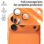 XDcase 2枚セット 一体型半透明フロストアクリルカメラレンズプロテクター、iPhone 17 Pro Max用、iPhone 17 Pro用