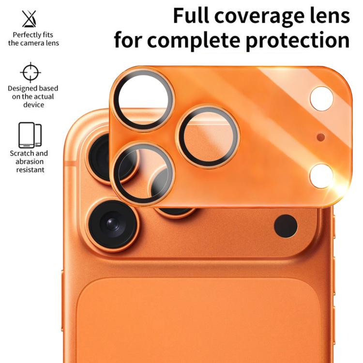 XDcase 2枚セット 一体型半透明フロストアクリルカメラレンズプロテクター、iPhone 17 Pro Max用、iPhone 17 Pro用
